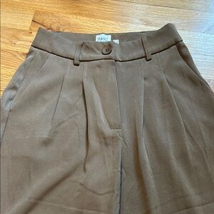 Brown Wide Leg Trousers